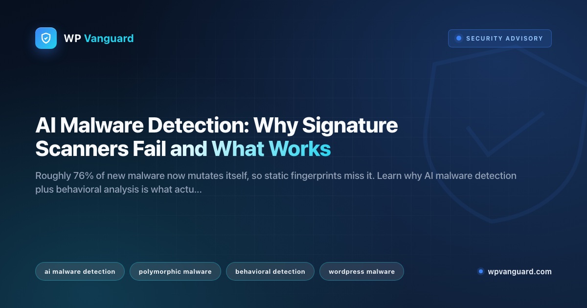AI Malware Detection: Why Signature Scanners Fail and What Works