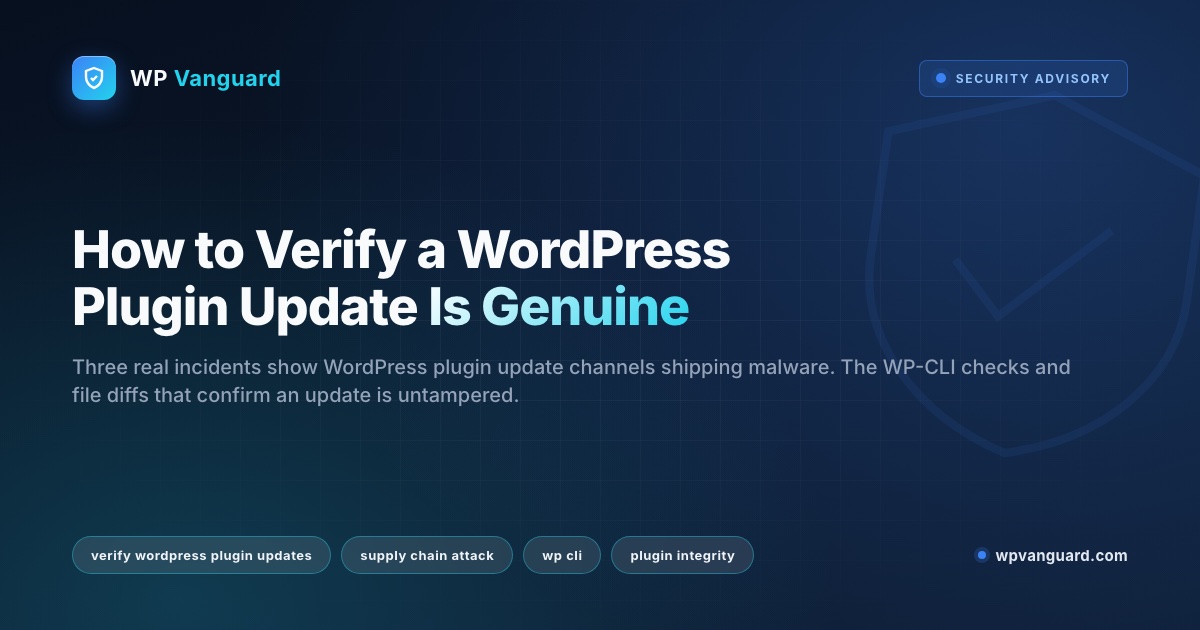 How to Verify a WordPress Plugin Update Is Genuine