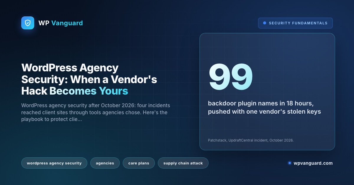 WordPress Agency Security: When a Vendor's Hack Becomes Yours