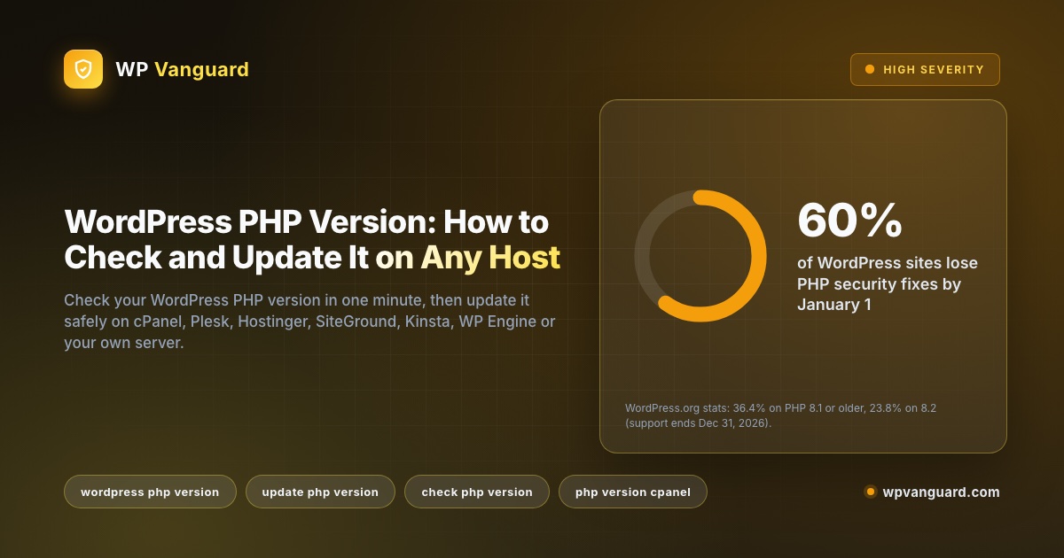 WordPress PHP Version: How to Check and Update It on Any Host