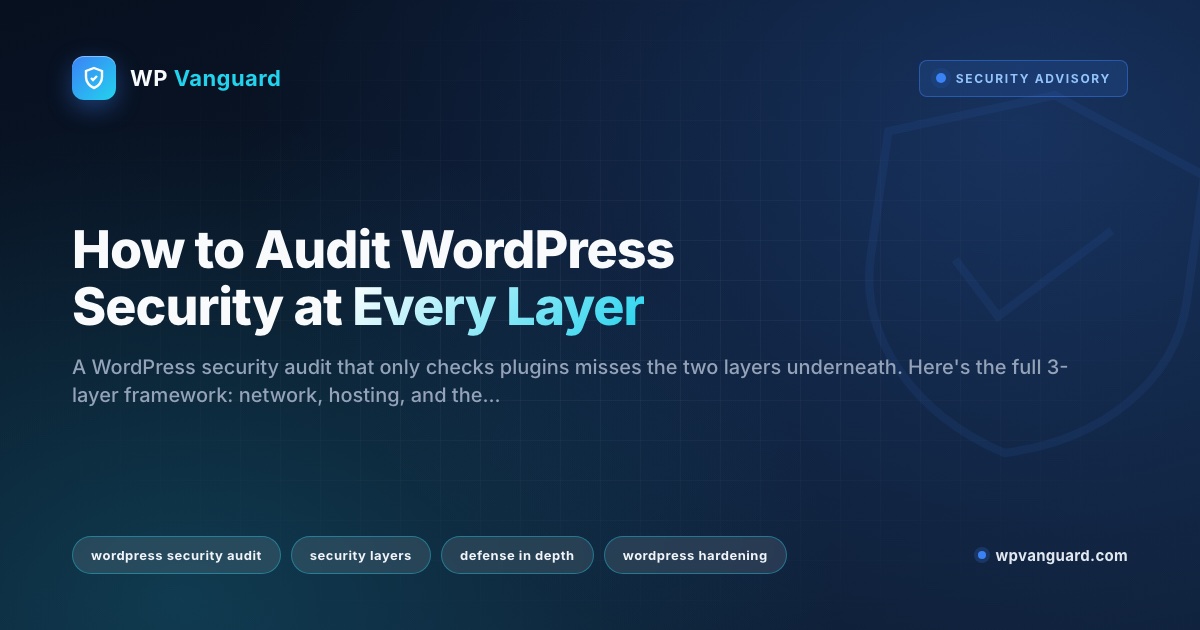 How to Audit WordPress Security at Every Layer