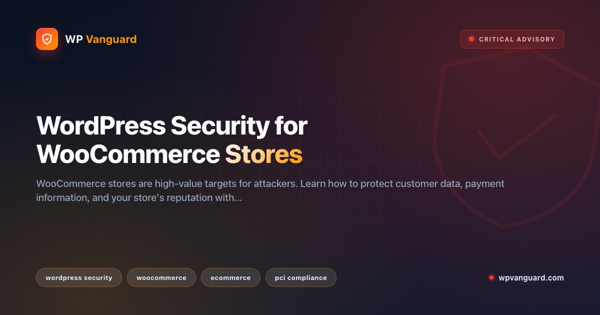 WordPress Security for WooCommerce Stores