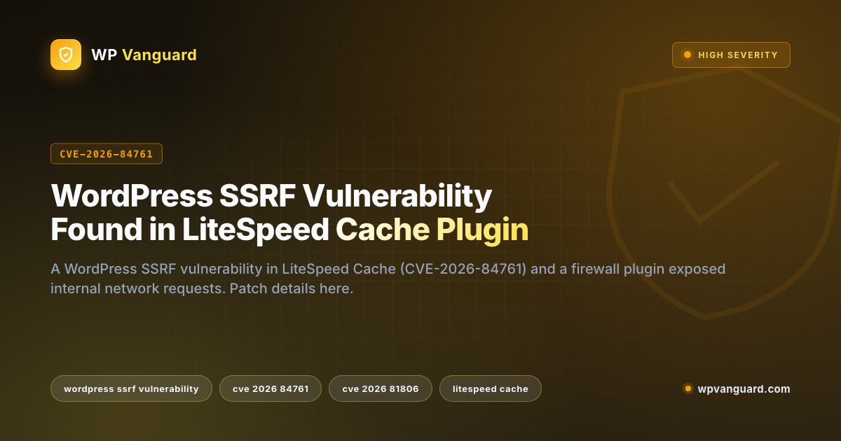 WordPress SSRF Vulnerability Found in LiteSpeed Cache Plugin