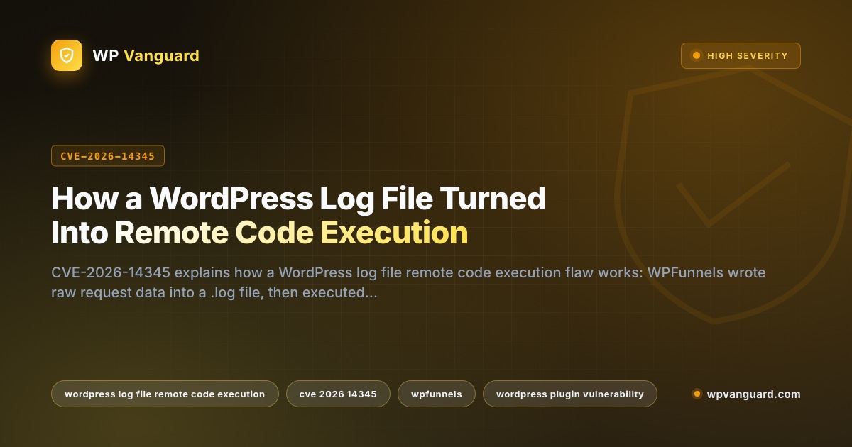 How a WordPress Log File Turned Into Remote Code Execution