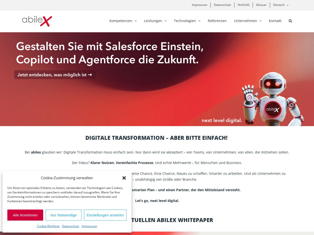 Screenshot of https://abilex.de