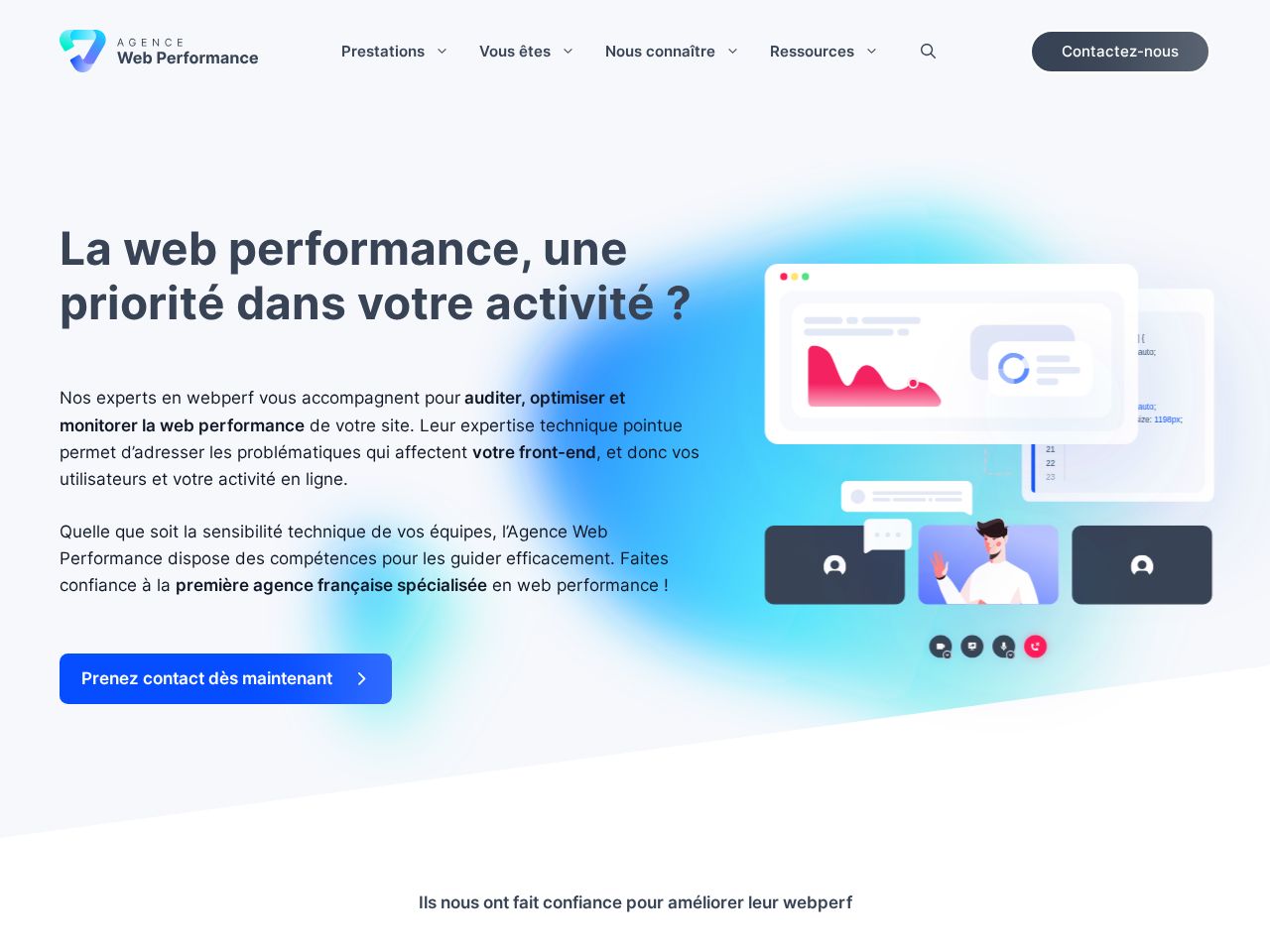 Screenshot of https://agencewebperformance.fr
