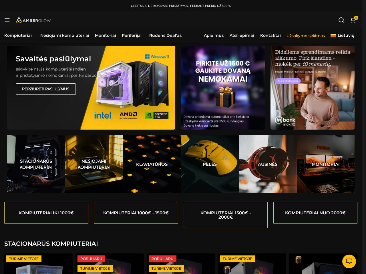 Screenshot of https://amberglow.lt
