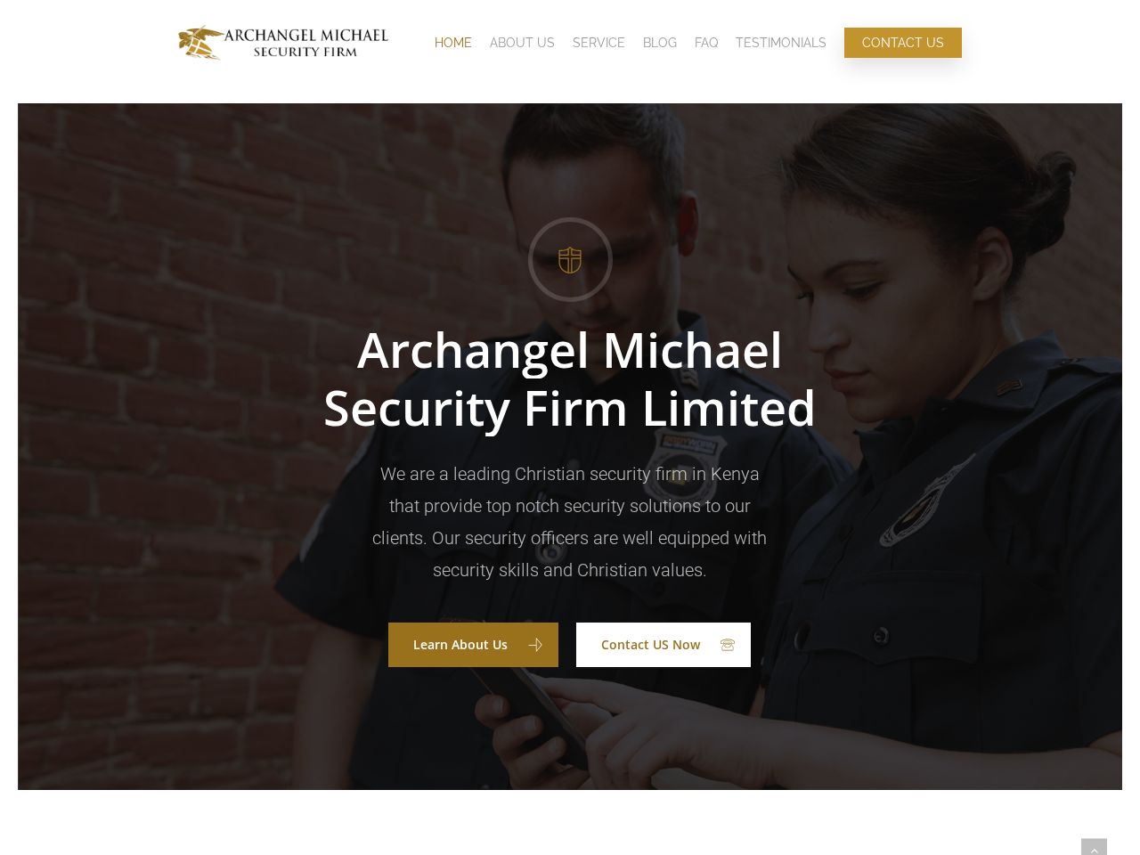 Screenshot of https://archangelmichaelsecurity.co.ke