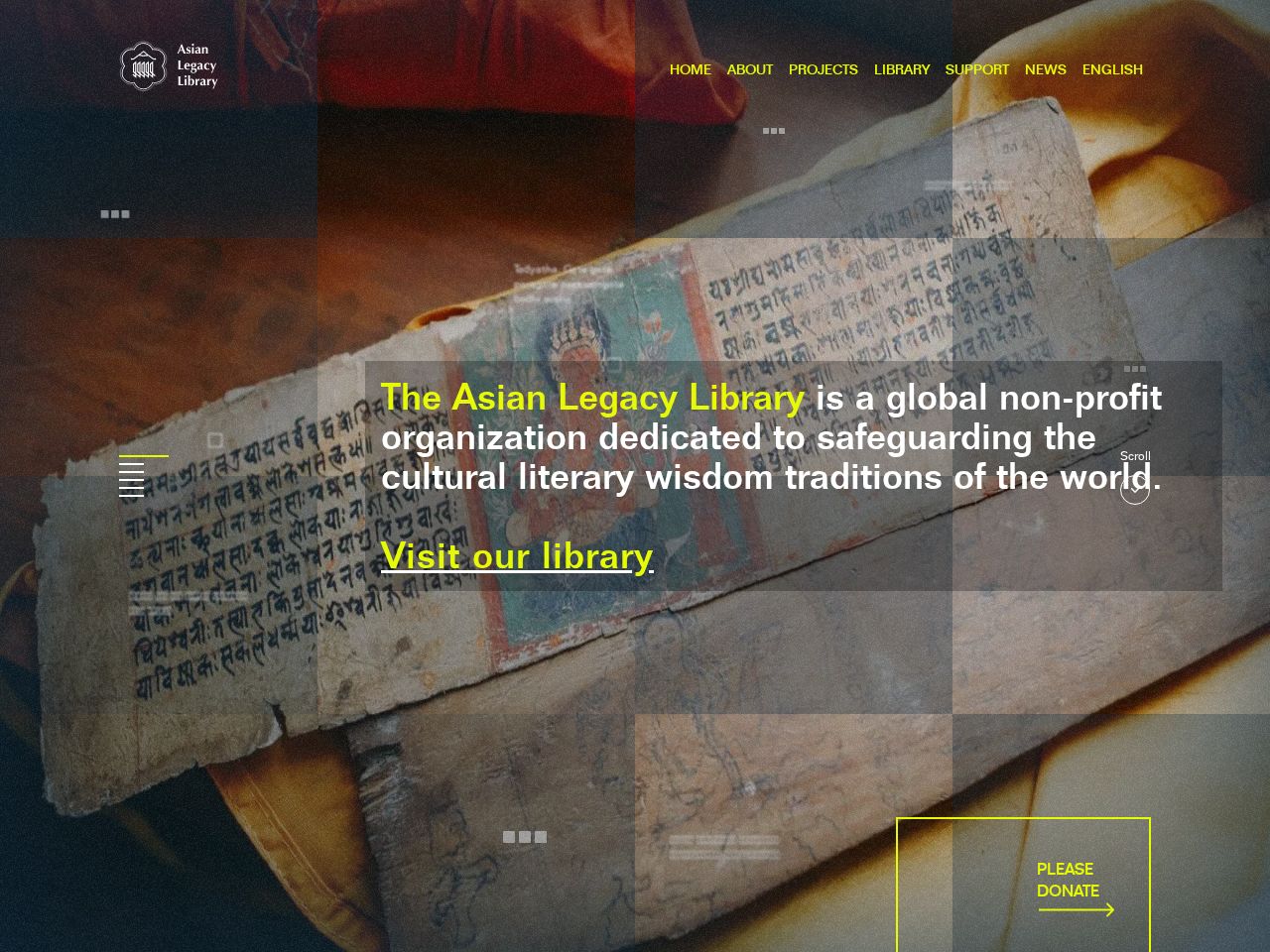 Screenshot of https://asianlegacylibrary.org