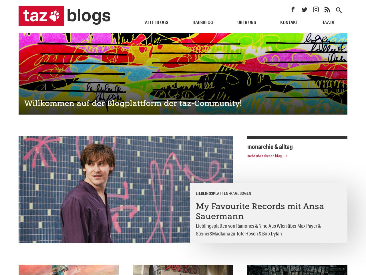 Screenshot of https://blogs.taz.de