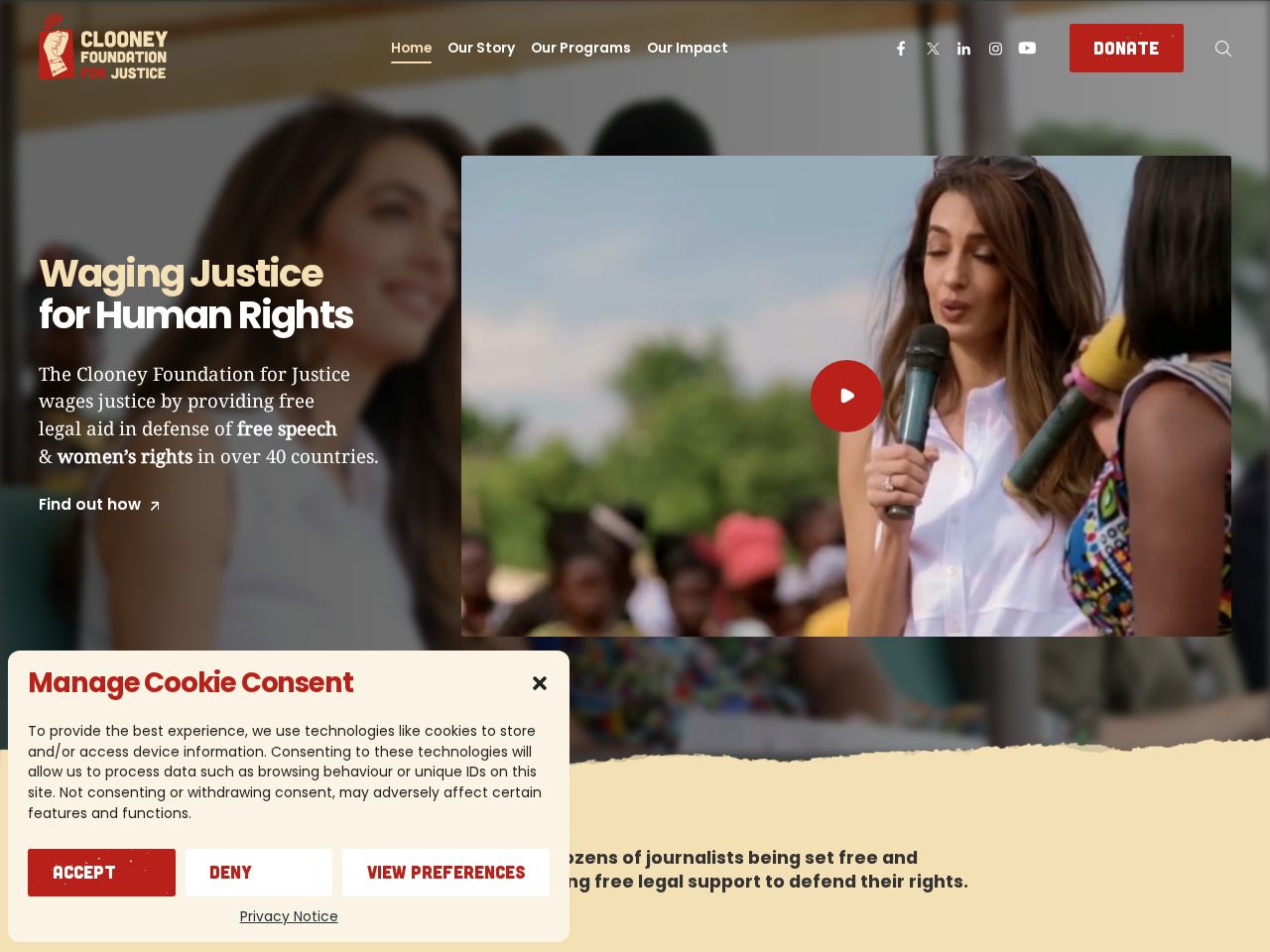 Screenshot of https://cfj.org