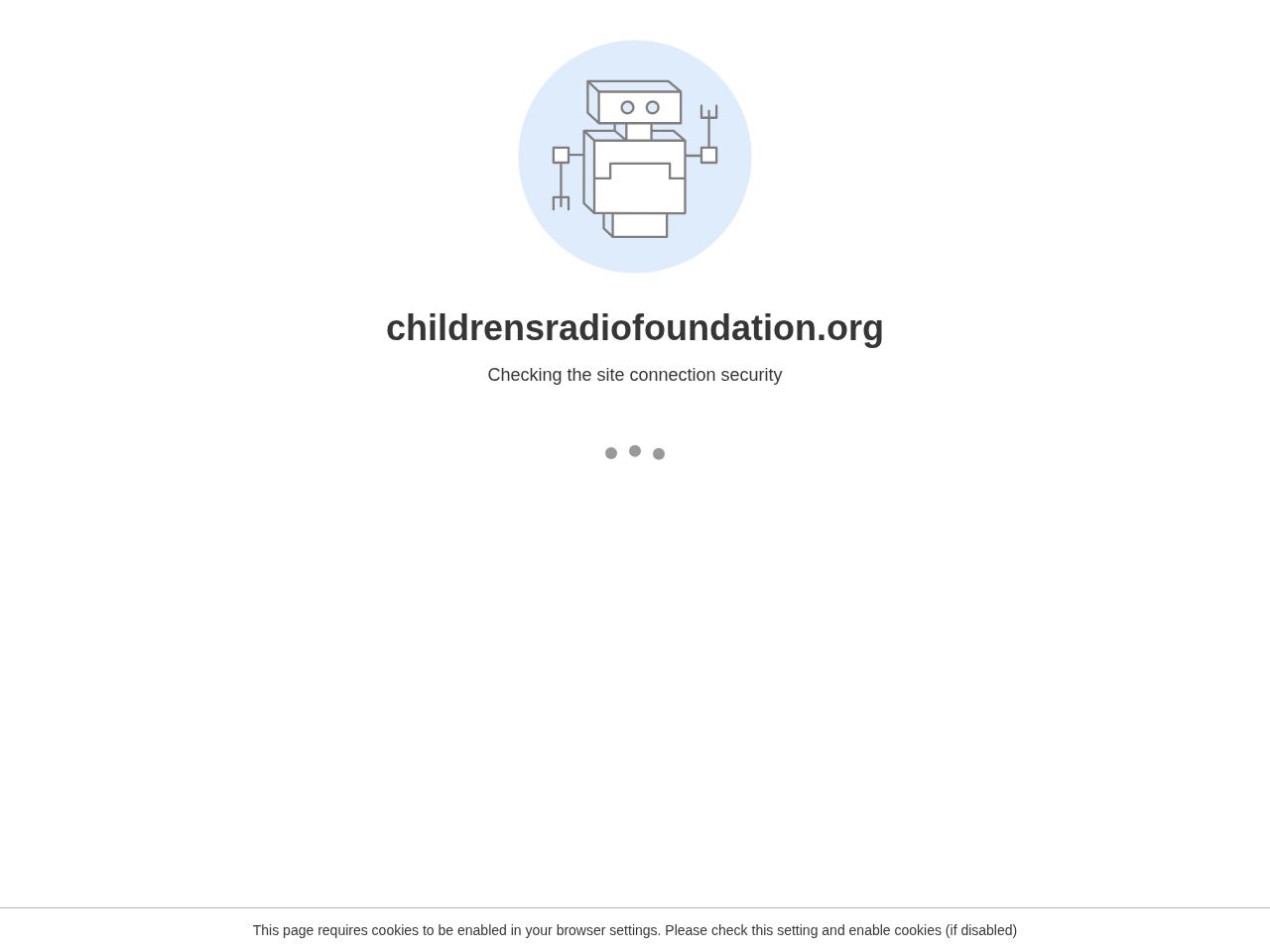 Screenshot of https://childrensradiofoundation.org