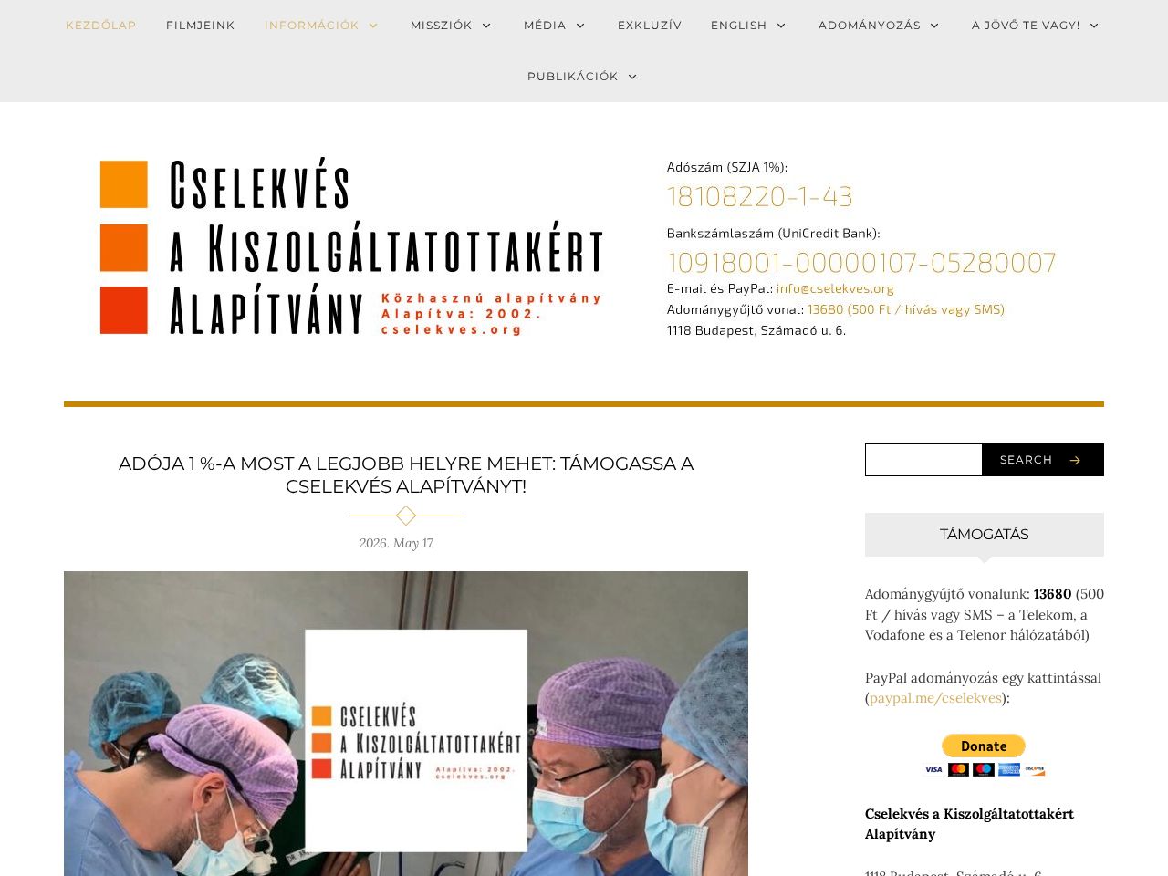 Screenshot of https://cselekves.org