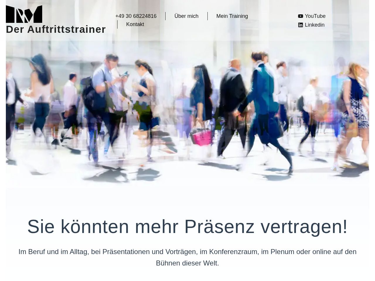 Screenshot of https://derauftrittstrainer.de