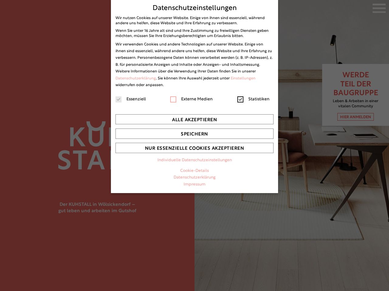 Screenshot of https://derkuhstall.de