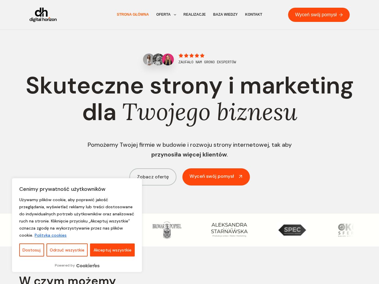 Screenshot of https://digitalhorizon.pl