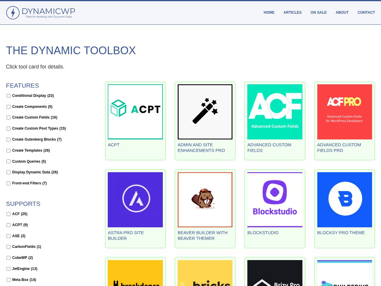 Screenshot of https://dynamicwp.co