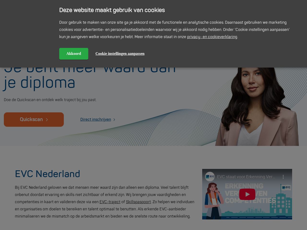 Screenshot of https://evc-nederland.nl