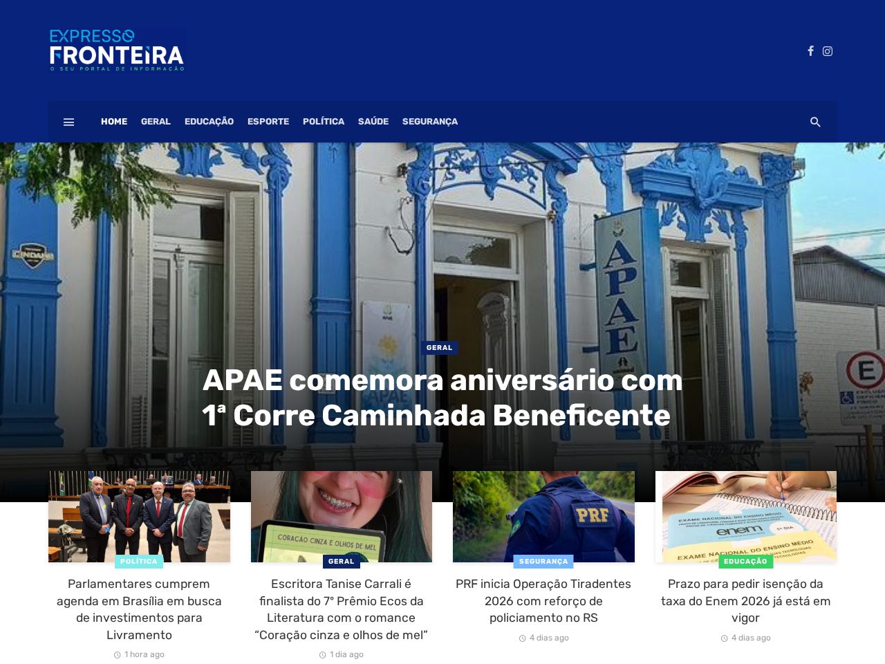 Screenshot of https://expressofronteira.com.br
