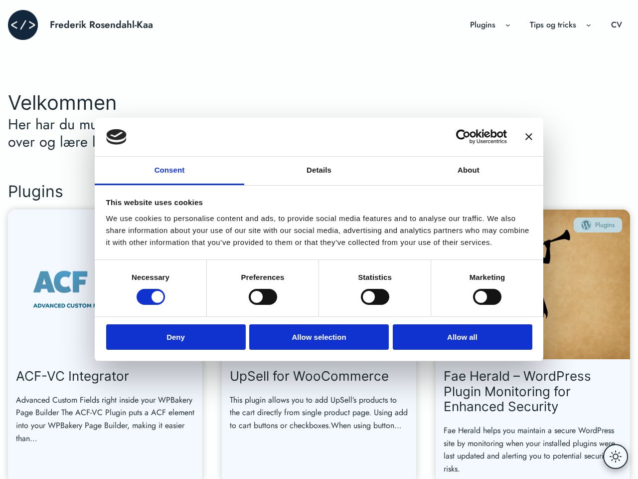Screenshot of https://fmrk.dk
