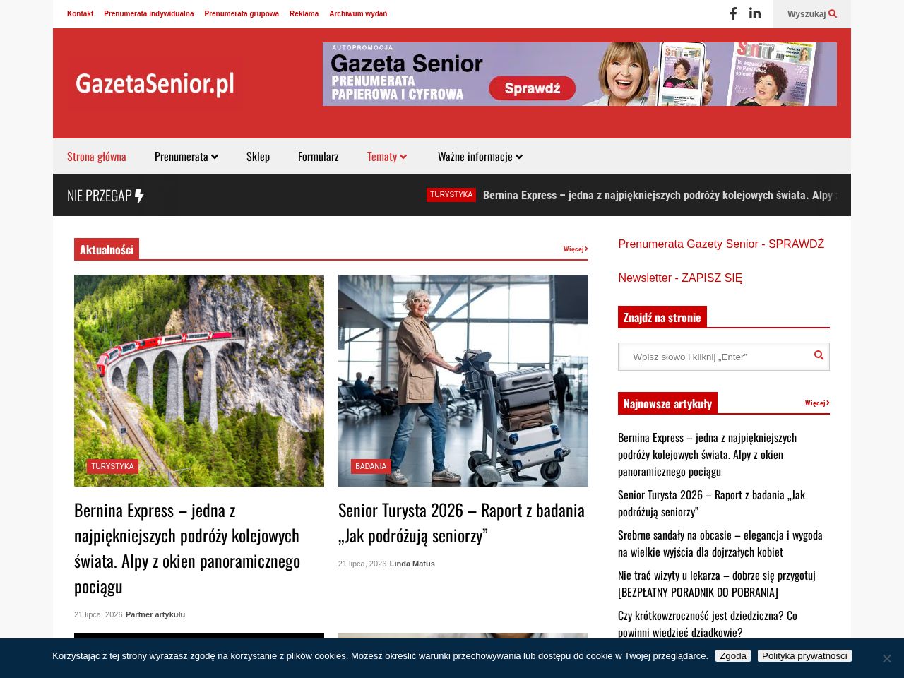 Screenshot of https://gazetasenior.pl