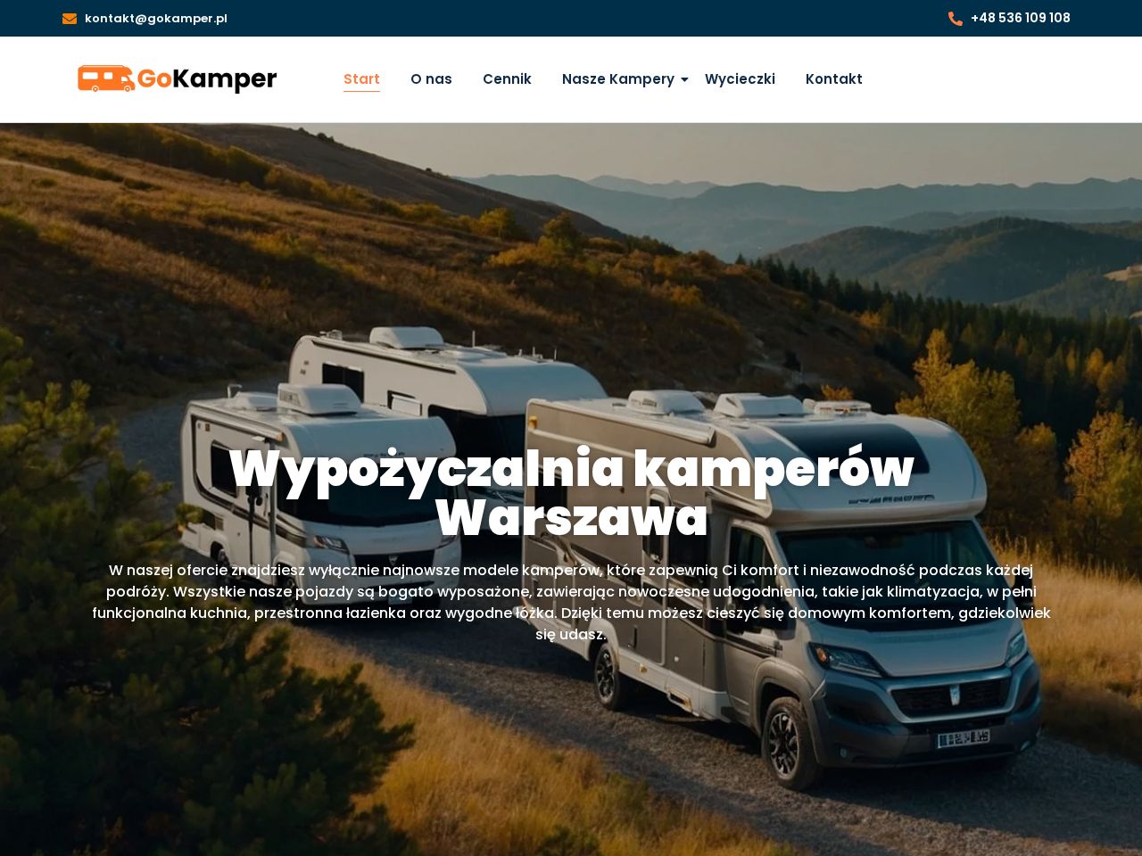 Screenshot of https://gokamper.pl