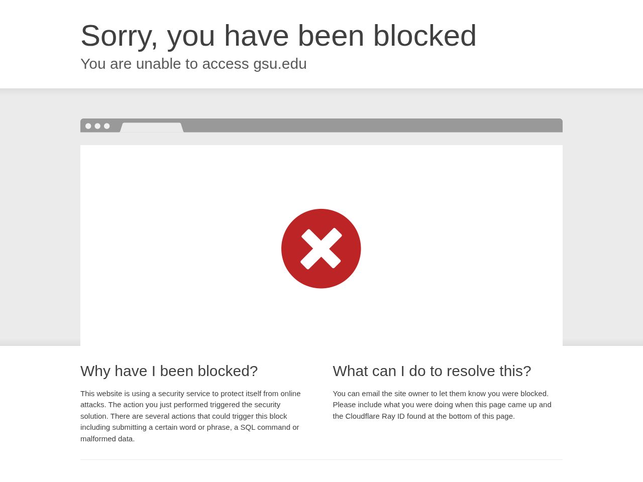 Screenshot of https://gsu.edu