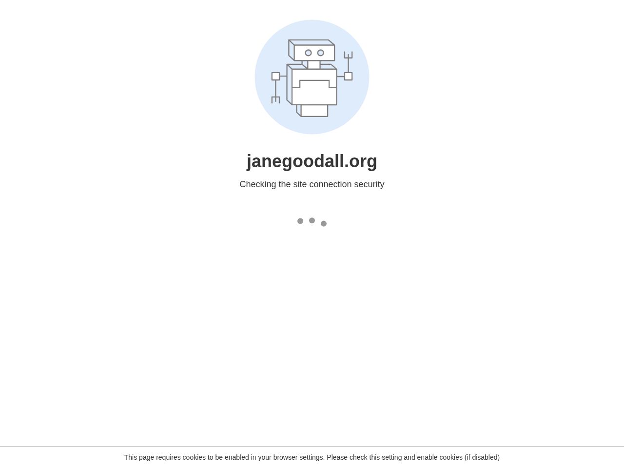 Screenshot of https://janegoodall.org