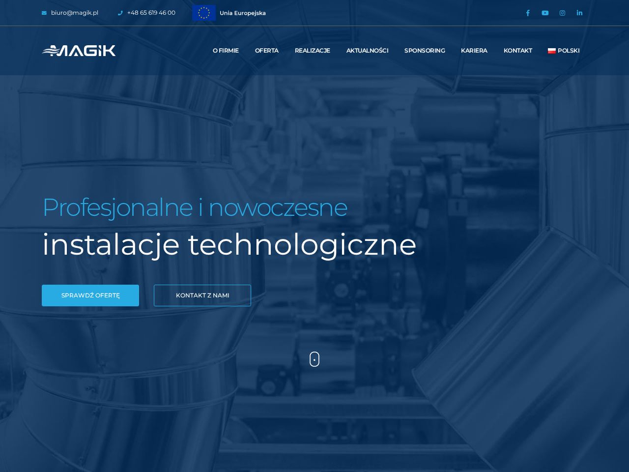 Screenshot of https://magik.pl