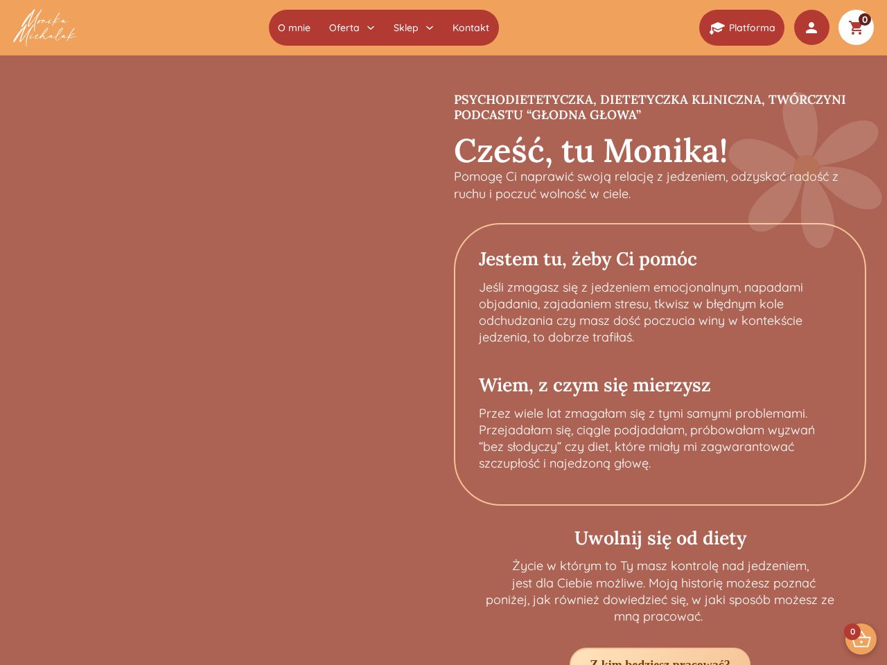 Screenshot of https://monikamichalak.pl