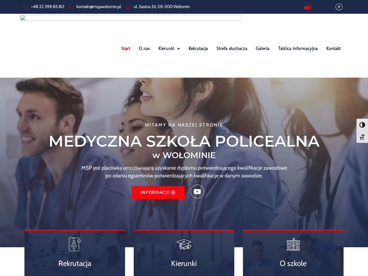 Screenshot of https://mspwolomin.pl