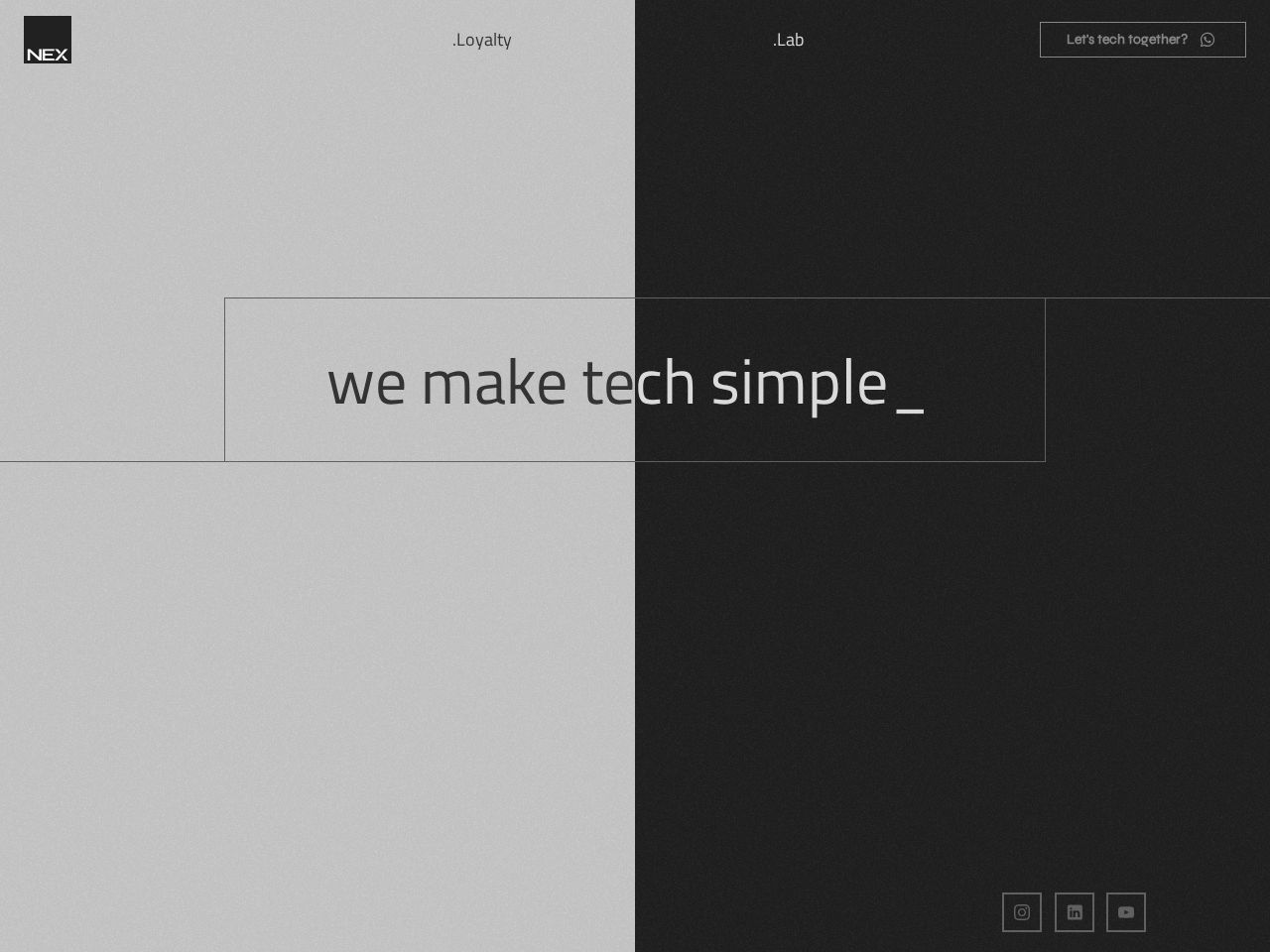 Screenshot of https://nex.digital