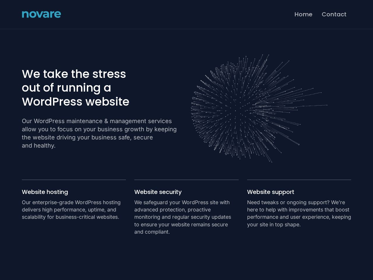Screenshot of https://novare.co.nz