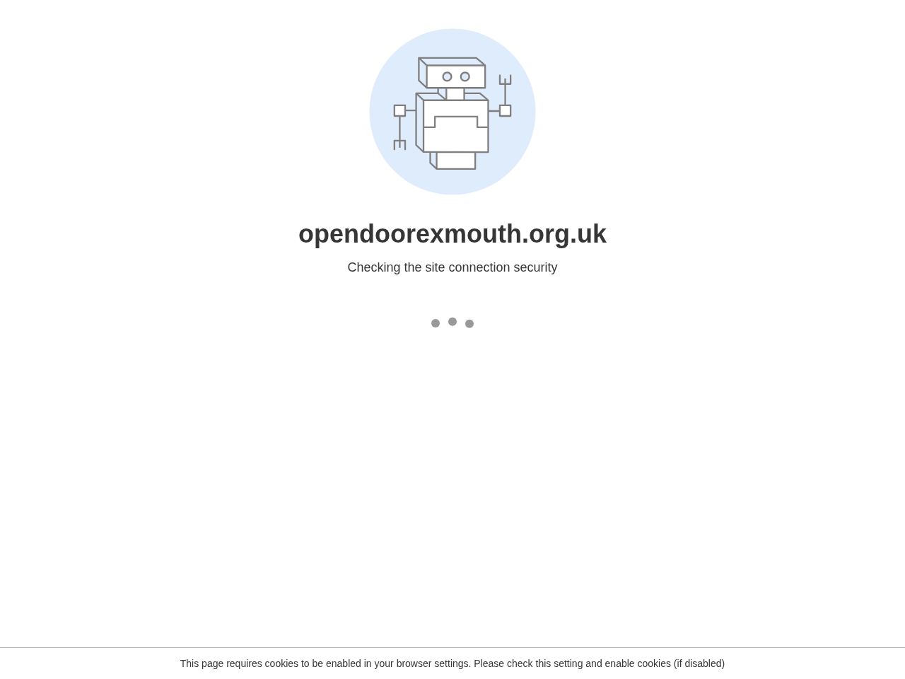 Screenshot of https://opendoorexmouth.org.uk