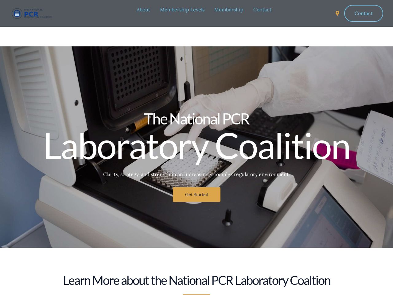 Screenshot of https://pcrlabcoalition.org