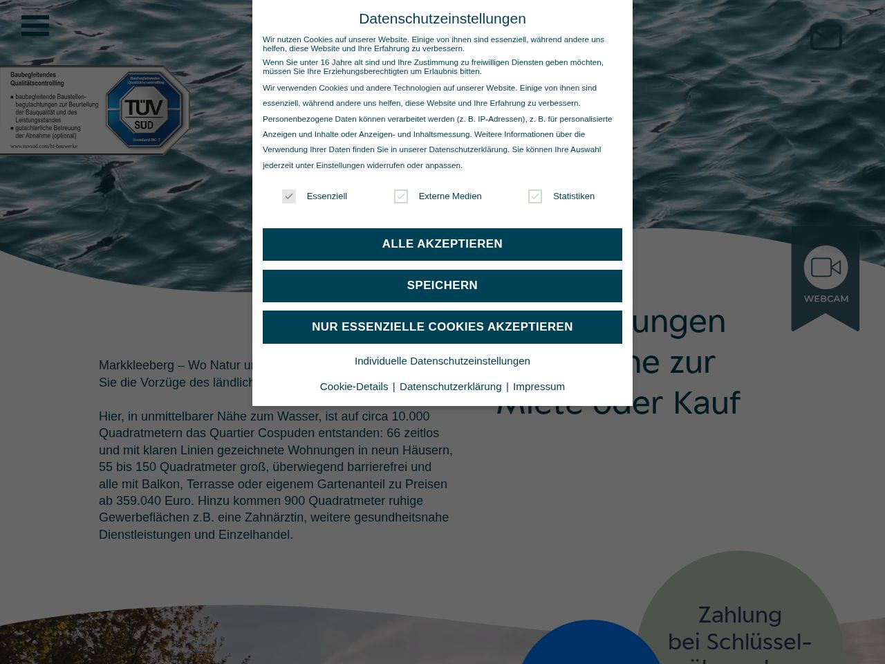 Screenshot of https://quartier-cospuden.de
