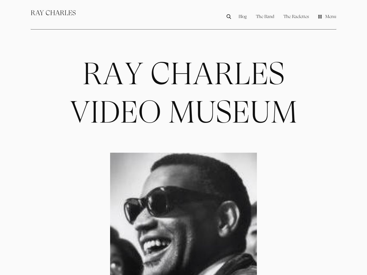 Screenshot of https://raycharlesvideomuseum.nl