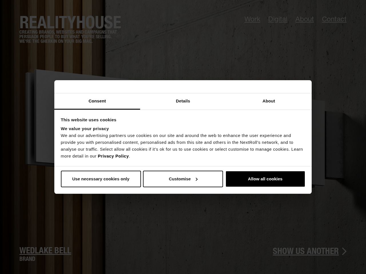 Screenshot of https://realityhouse.co.uk