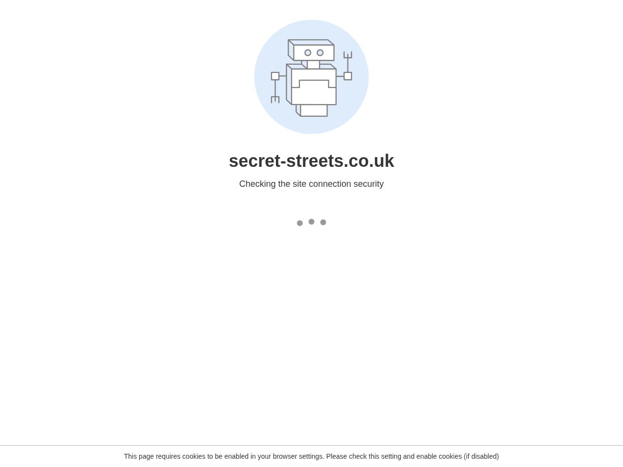Screenshot of https://secret-streets.co.uk