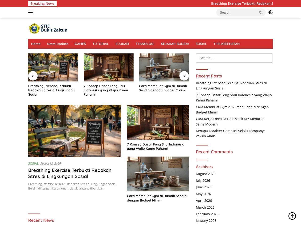 Screenshot of https://stiebz.ac.id