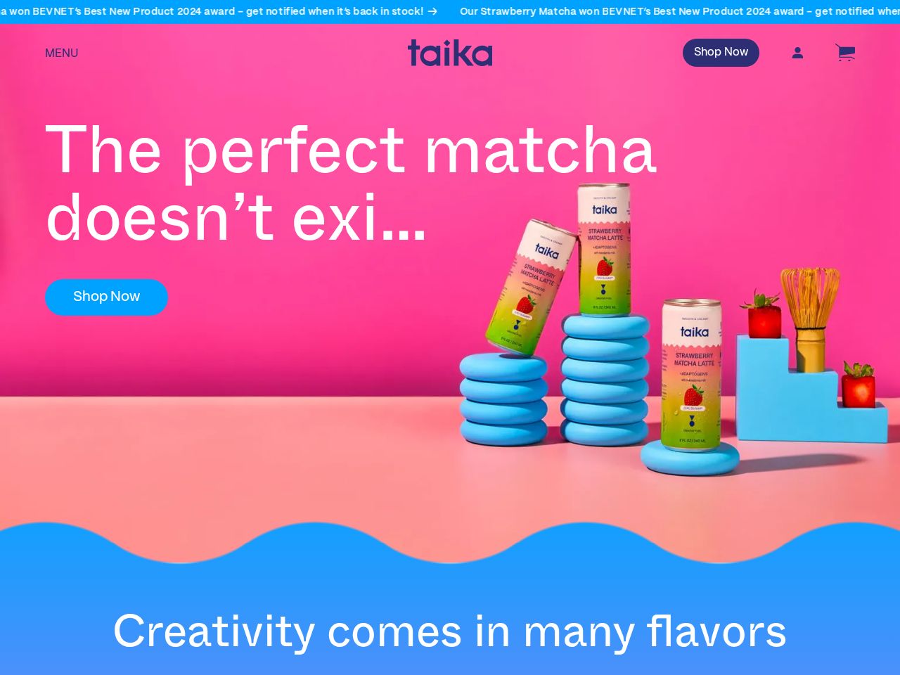 Screenshot of https://taika.co