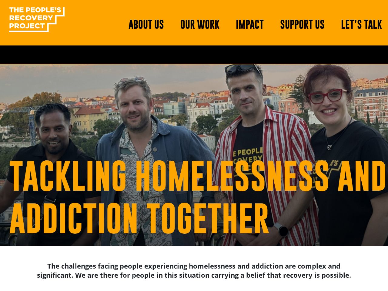 Screenshot of https://thepeoplesrecoveryproject.org