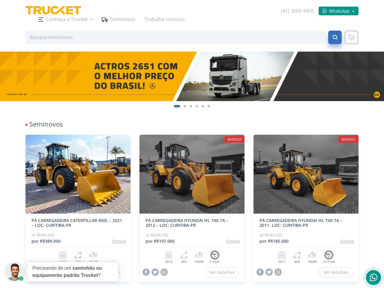 Screenshot of https://trucket.com.br