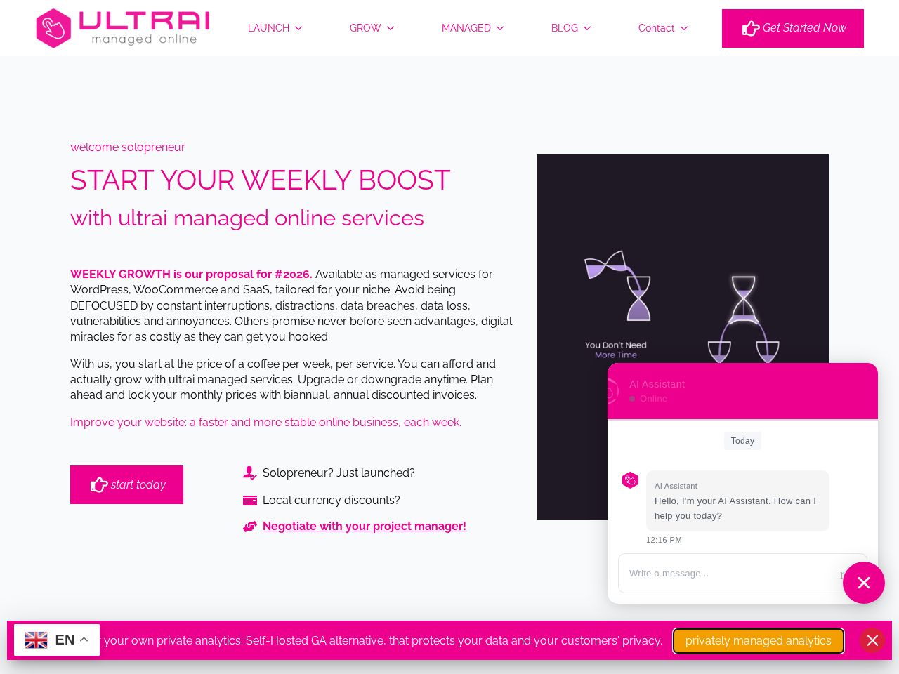 Screenshot of https://ultrai.ae