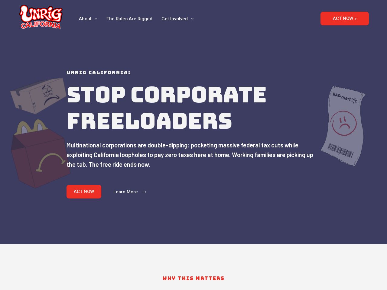 Screenshot of https://unrigca.org