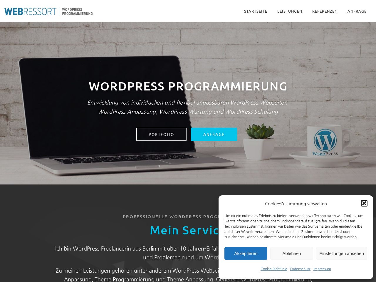 Screenshot of https://webressort.de