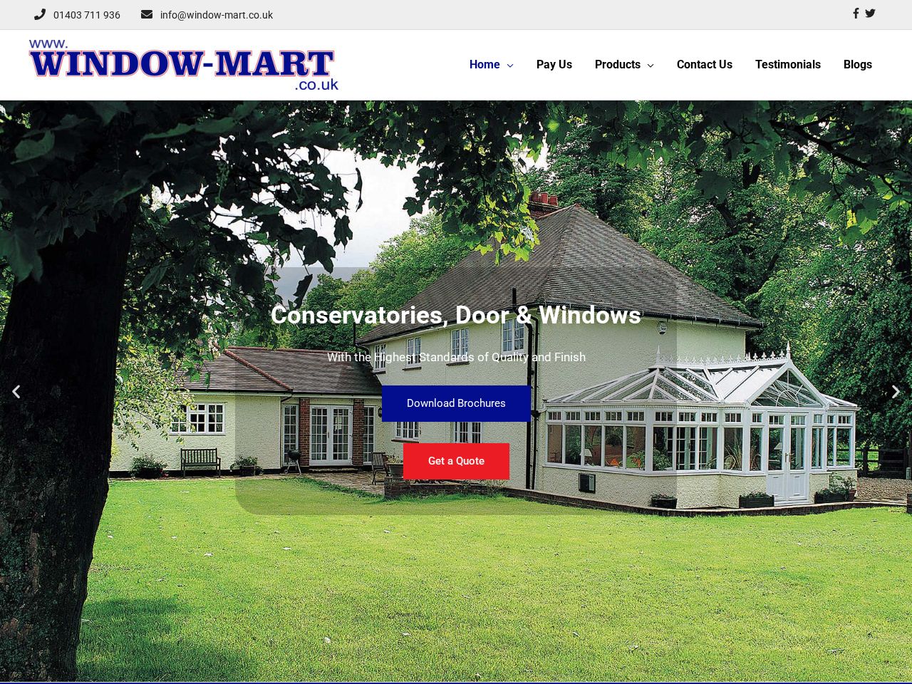 Screenshot of https://window-mart.co.uk