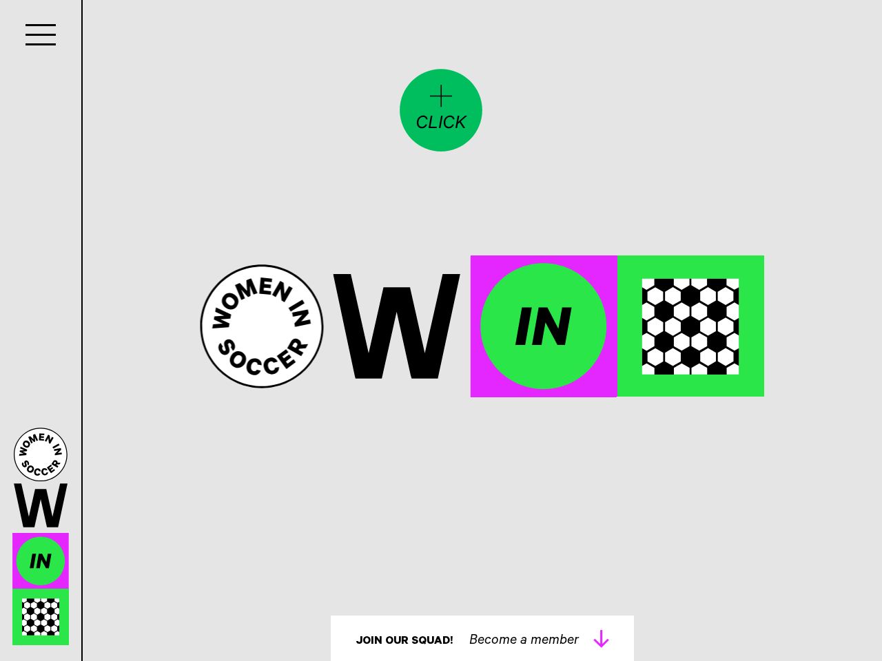 Screenshot of https://womeninsoccer.org