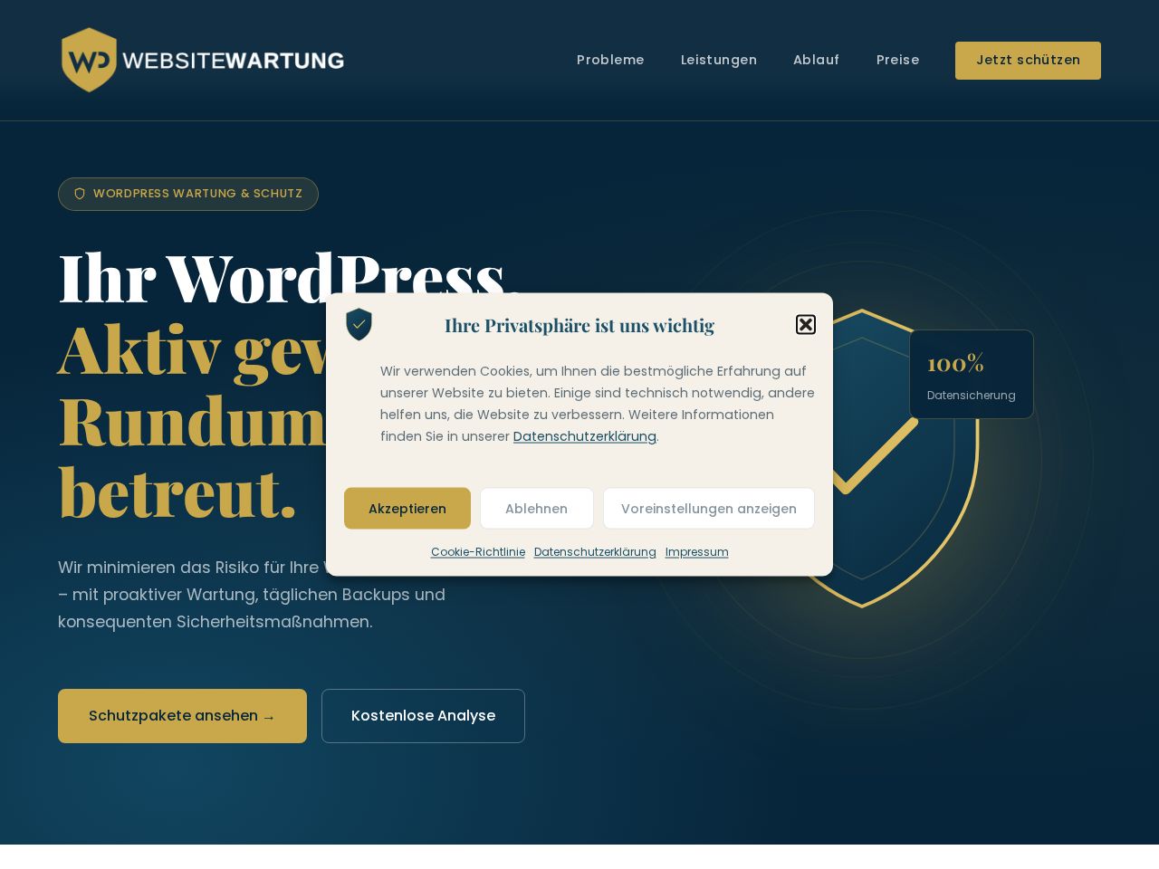 Screenshot of https://wp-website-wartung.de