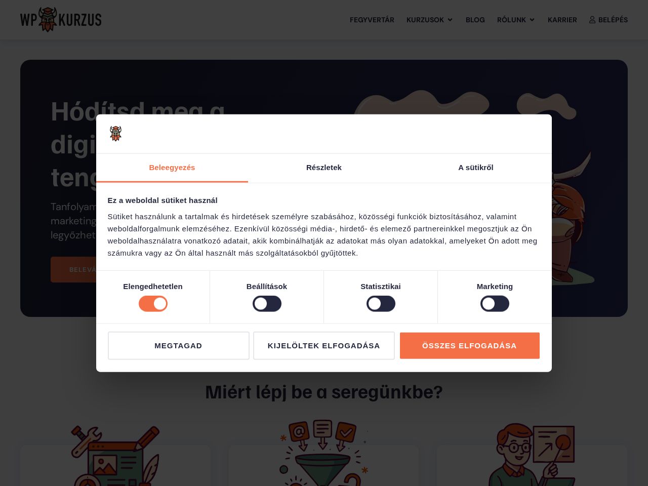 Screenshot of https://wpkurzus.hu
